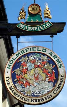 Holmefield Arms sign
